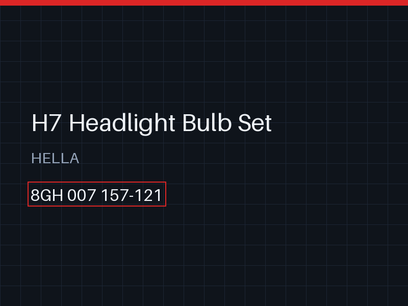 H7 Headlight Bulb Set