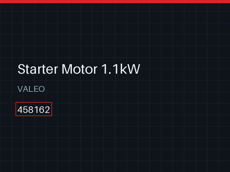 Starter Motor 1.1kW